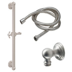 California Faucets Salinas Kit de Regadera de Mano con Barra de Apoyo de 24" - Níquel Satinado