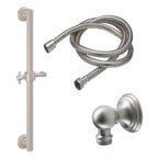 California Faucets Cardiff Kit de Regadera de Mano con Barra de Apoyo de 30" - Níquel Satinado
