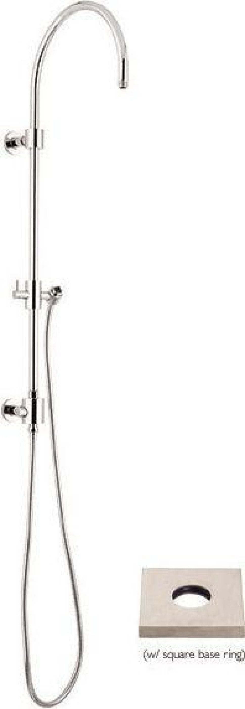 California Faucets Columna de Regadera Expuesta con Desviador y Soporte Deslizante
