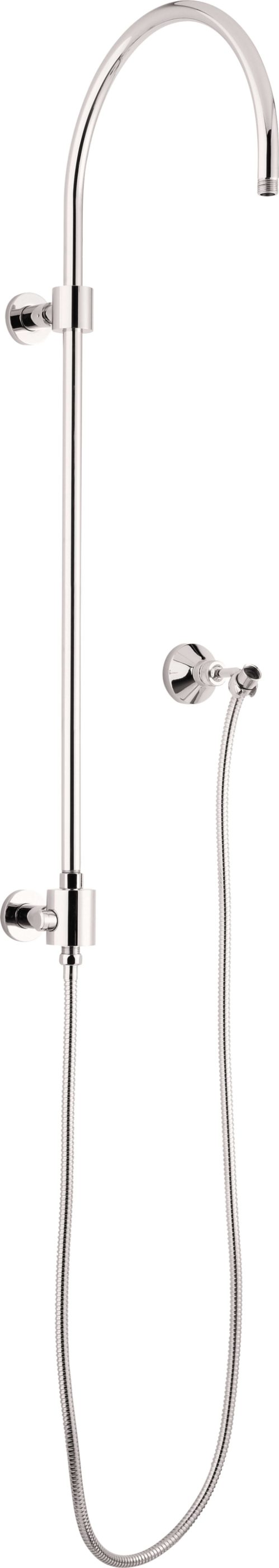California Faucets Columna de Regadera Expuesta con Desviador y Soporte de Pared