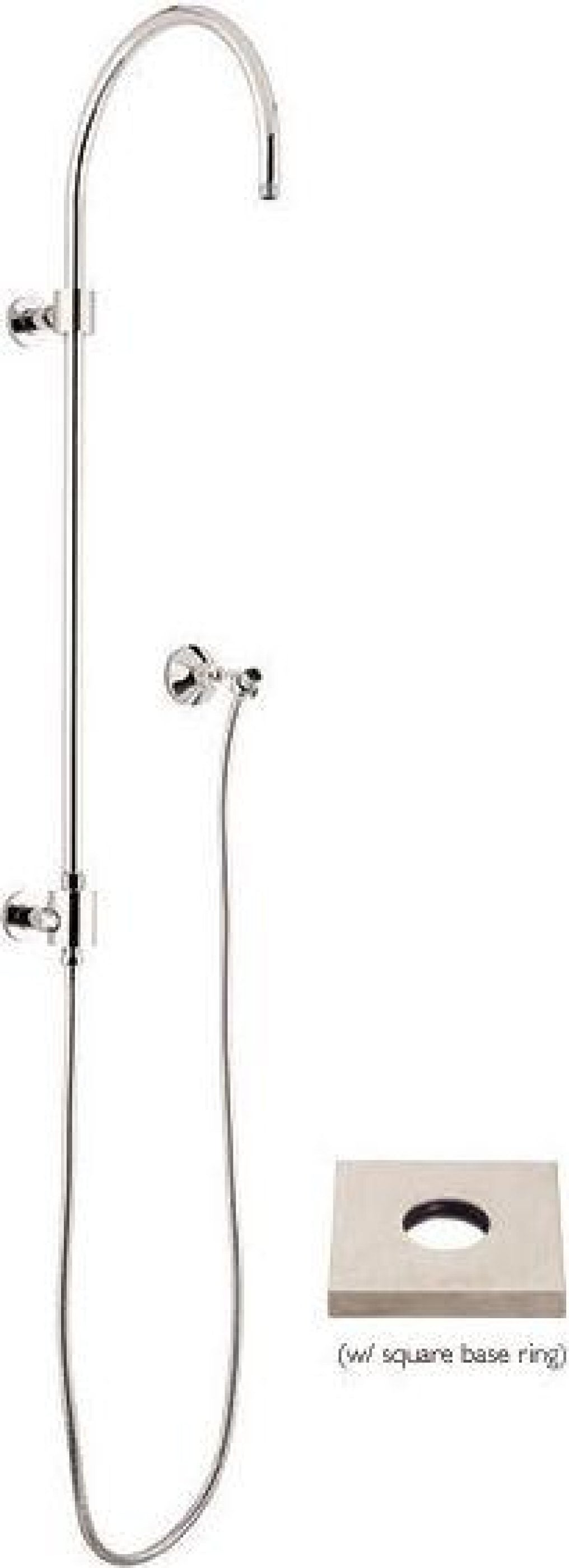 California Faucets Columna de Regadera Expuesta con Desviador y Soporte de Pared