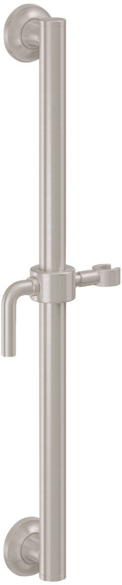 California Faucets Descanso 24" Barra de Apoyo con Deslizador - Palanca con Base Cóncava - Níquel Satinado
