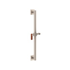 California Faucets San Elijo Barra de Apoyo con Deslizador de 30" - Base Cuadrada - Níquel Satinado