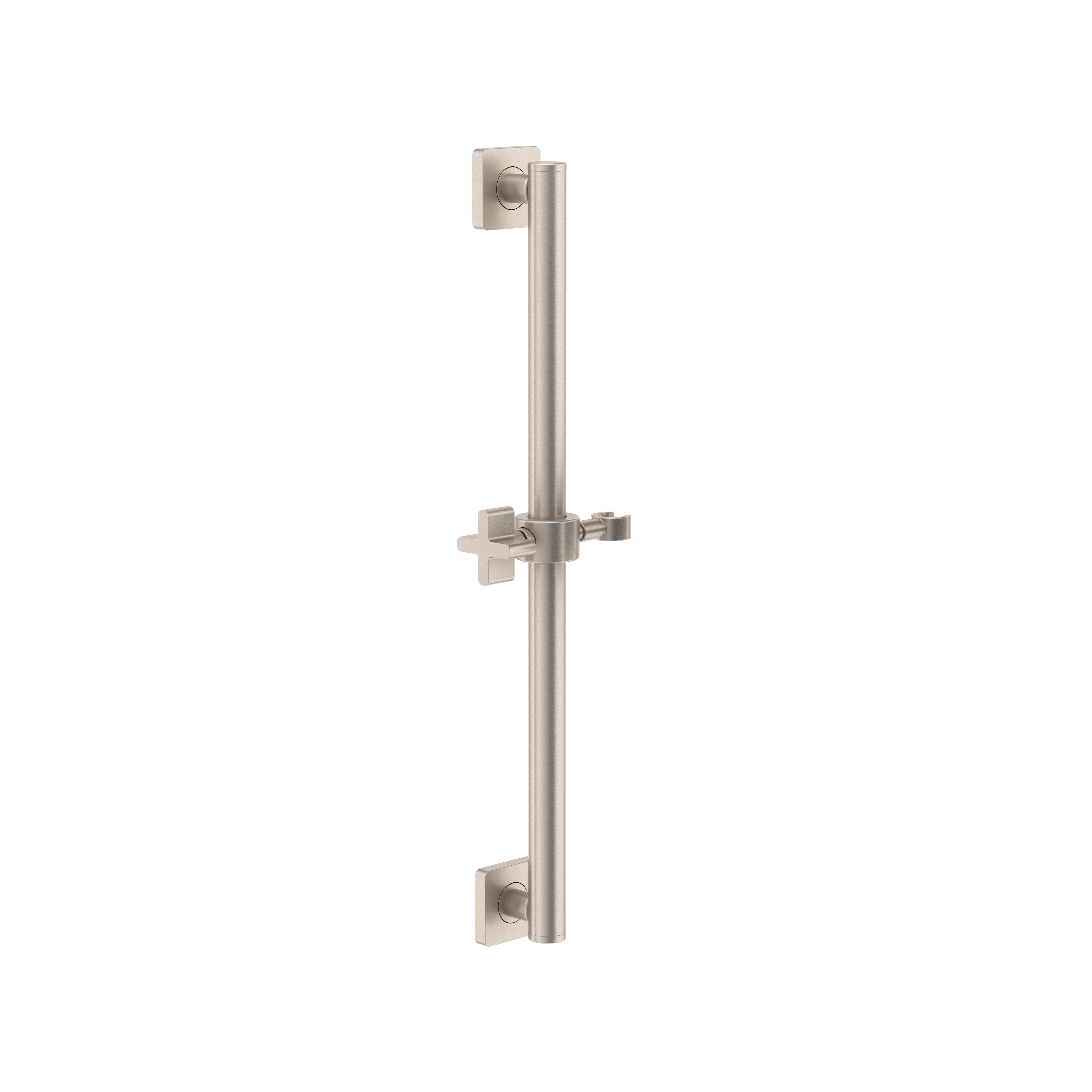 California Faucets San Elijo Barra de Apoyo con Deslizador de 30" - Base Cuadrada - Níquel Satinado