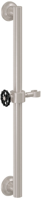 California Faucets Descanso Works Barra de Apoyo con Deslizador de 24" - Níquel Satinado