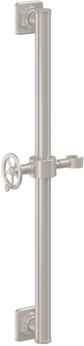 California Faucets Steampunk Bay Barra de Apoyo con Deslizador de 24" - Níquel Satinado