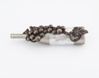 Schaub Jaladera Wine Bottle Grapes Mother Pearl Center Call, 1-1/2" cc — Níquel Satinado