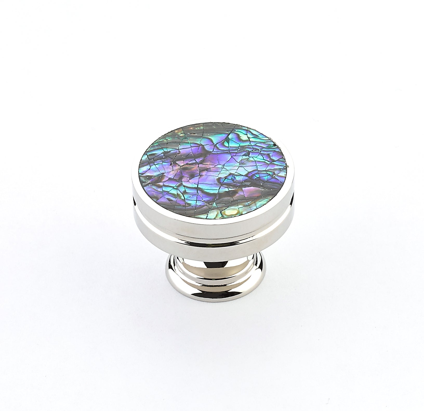 Schaub Perilla Imperial Shell Inlay Redonda — Níquel Pulido
