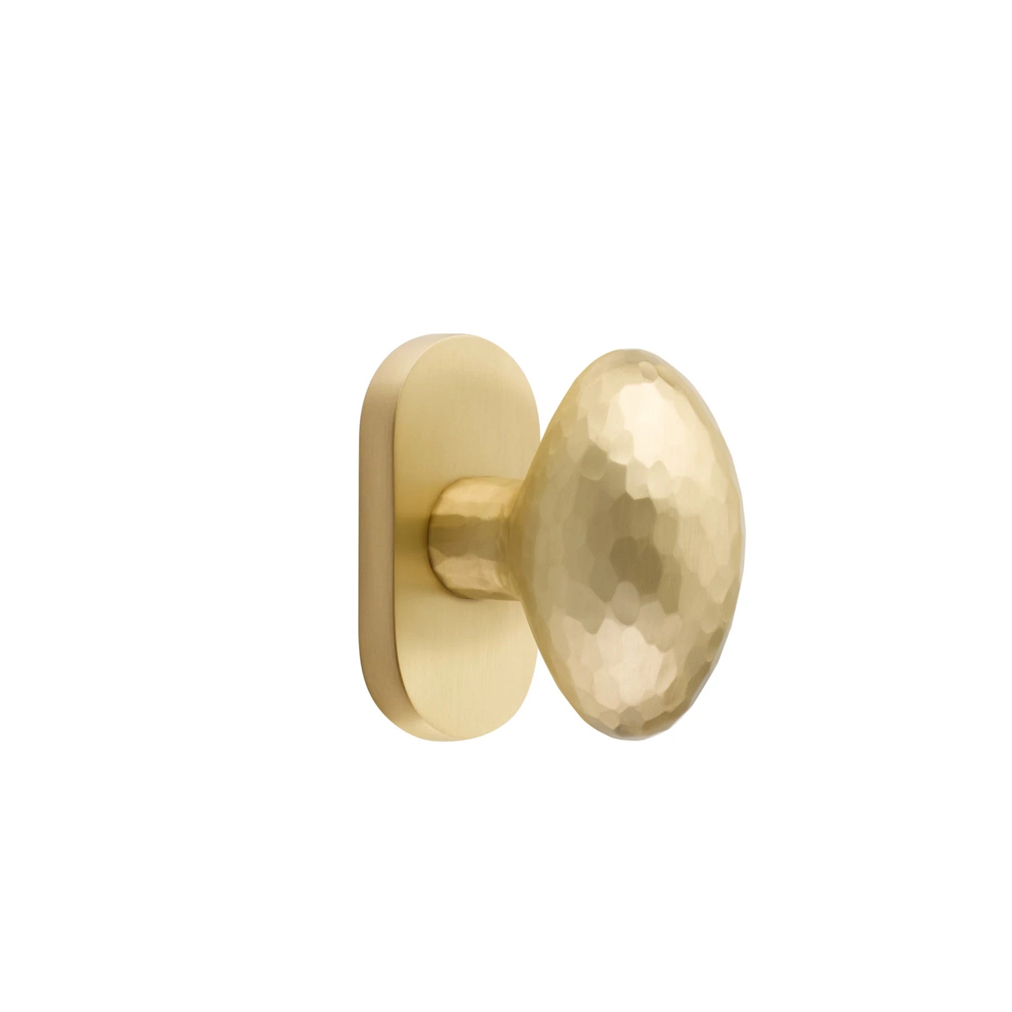 Latón Satinado · 1-1/2" x3" Oval Rosette
