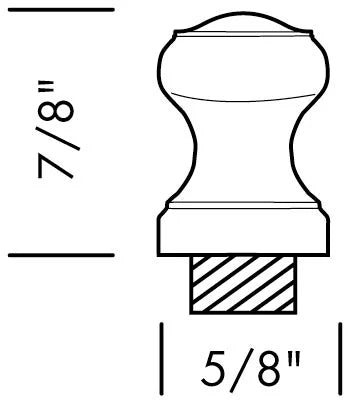 Ridge Finial (BHF-RDG) — dibujo de especificaciones y dimensiones
