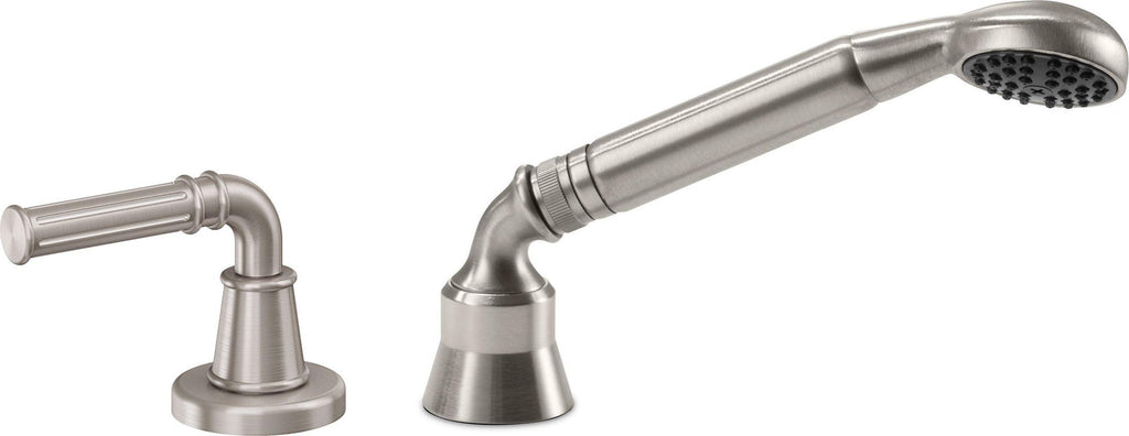 California Faucets Trousdale Regadera de Mano y Desviador Completo para Tina Romana - Satin Nickel