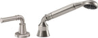 California Faucets Trousdale Regadera de Mano y Desviador Completo para Tina Romana - Satin Nickel