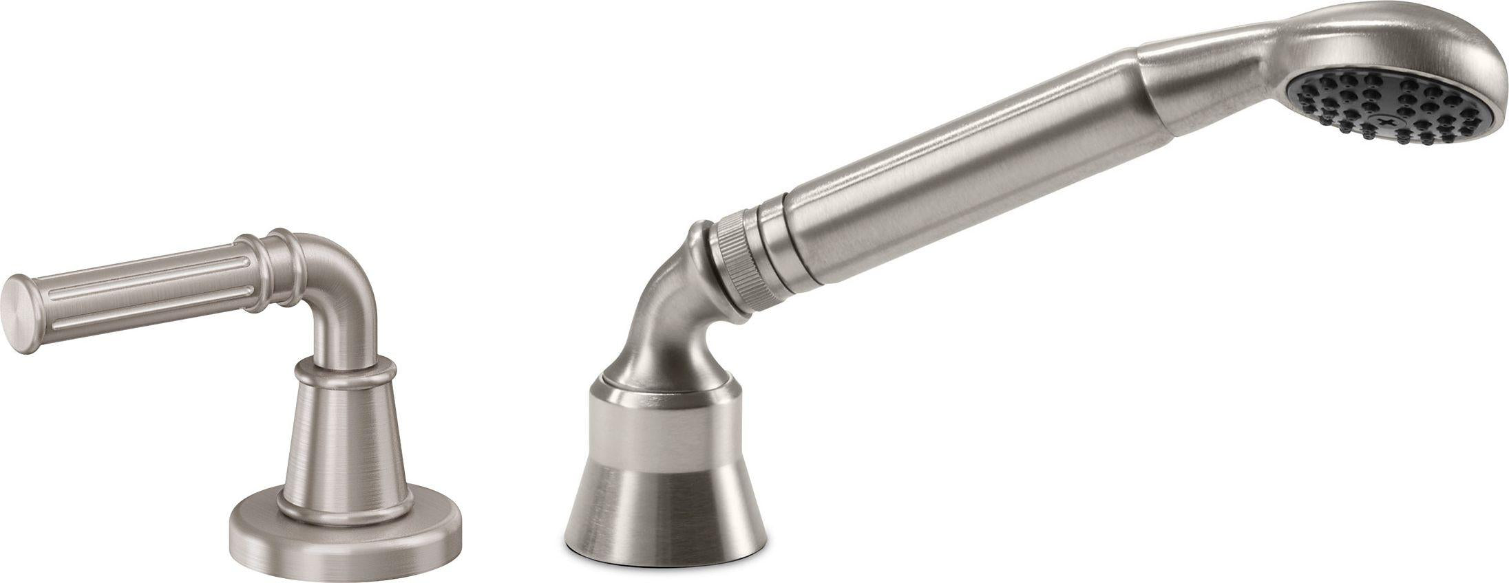 California Faucets Trousdale Regadera de Mano y Desviador Completo para Tina Romana - Satin Nickel