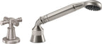 California Faucets Trousdale Regadera de Mano y Desviador Completo para Tina Romana - Satin Nickel