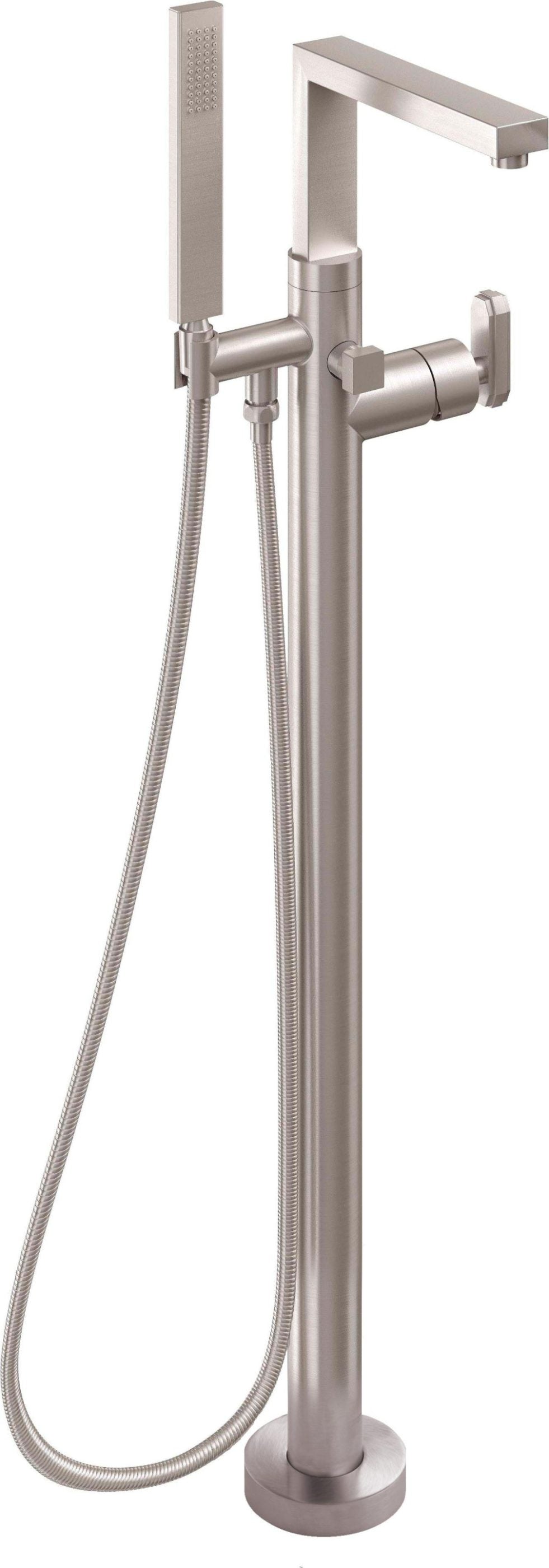 California Faucets Doheny Llave para Tina de Montaje en Piso de Un Orificio - Satin Nickel