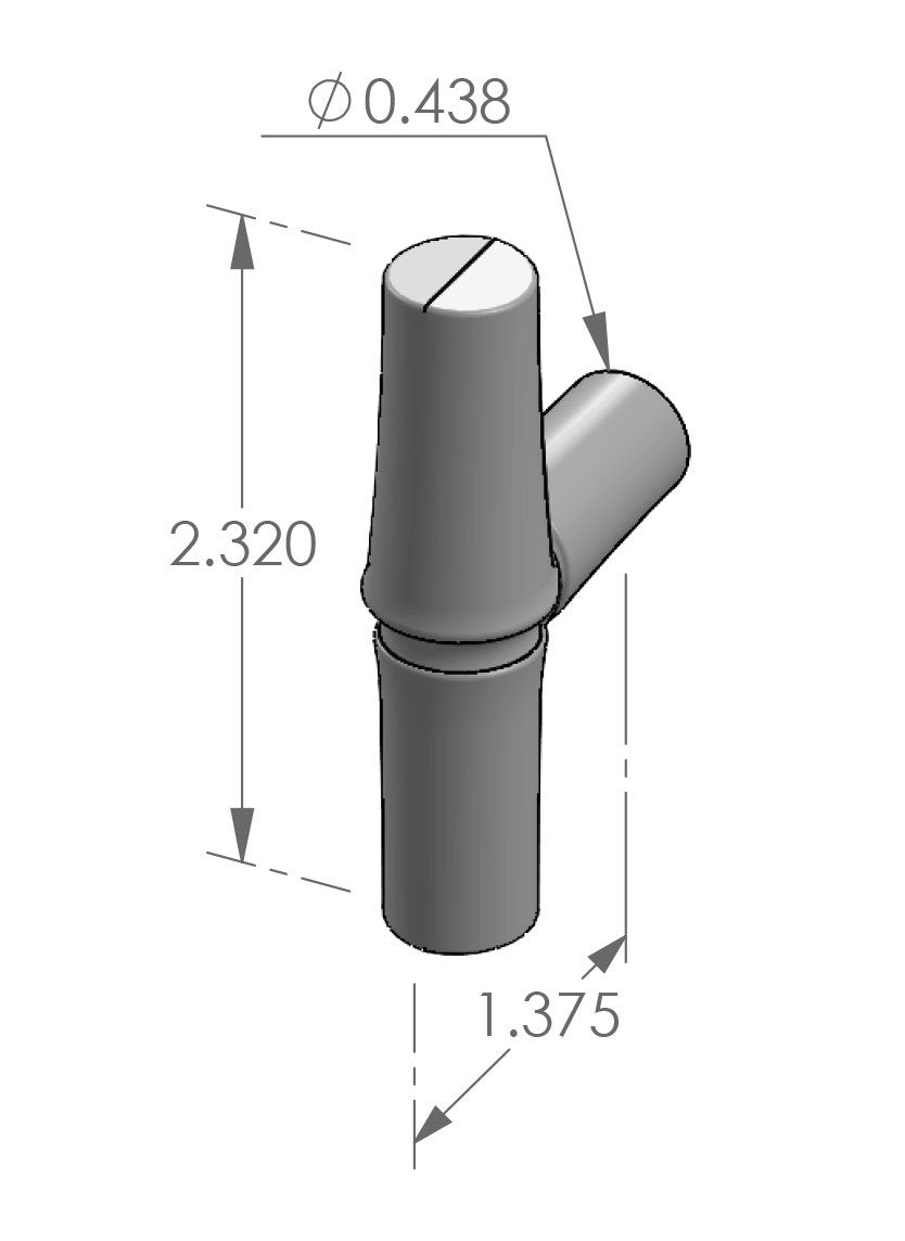 Bamboo Cabinet Knob (CK-1302) — dibujo de especificaciones y dimensiones