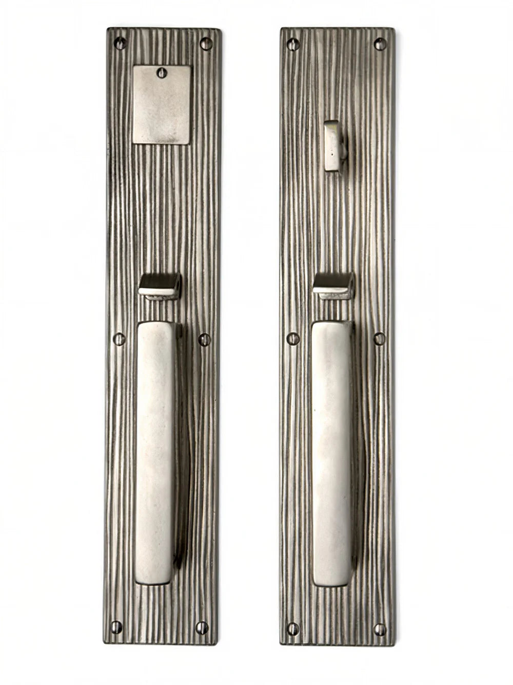 Handle x Handle Mortise Lock Door Entry Set — Shown in W1 Finish