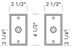 Passage Door Set (CS-324) — dibujo de especificaciones y dimensiones