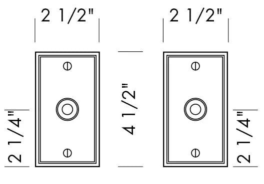 Passage Door Set (CS-324) — dibujo de especificaciones y dimensiones