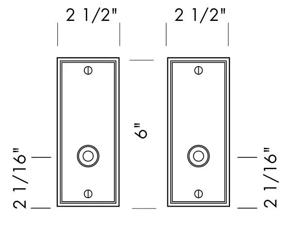 Passage Door Set (CS-325OH) — dibujo de especificaciones y dimensiones