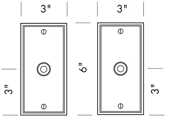 Passage Door Set (CS-326) — dibujo de especificaciones y dimensiones