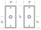 Passage Door Set (CS-326) — dibujo de especificaciones y dimensiones