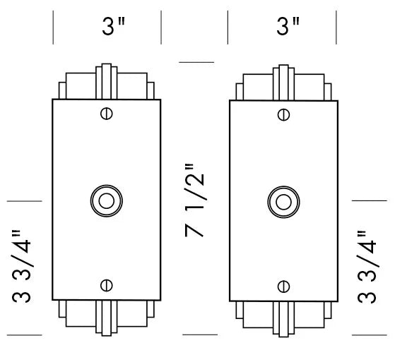 Passage Door Set (CS-366) — dibujo de especificaciones y dimensiones