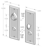 Mortise Lock Door Entry Set (CS-422ML) — dibujo de especificaciones y dimensiones