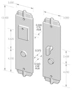 Mortise Lock Door Entry Set (CS-461ML) — dibujo de especificaciones y dimensiones