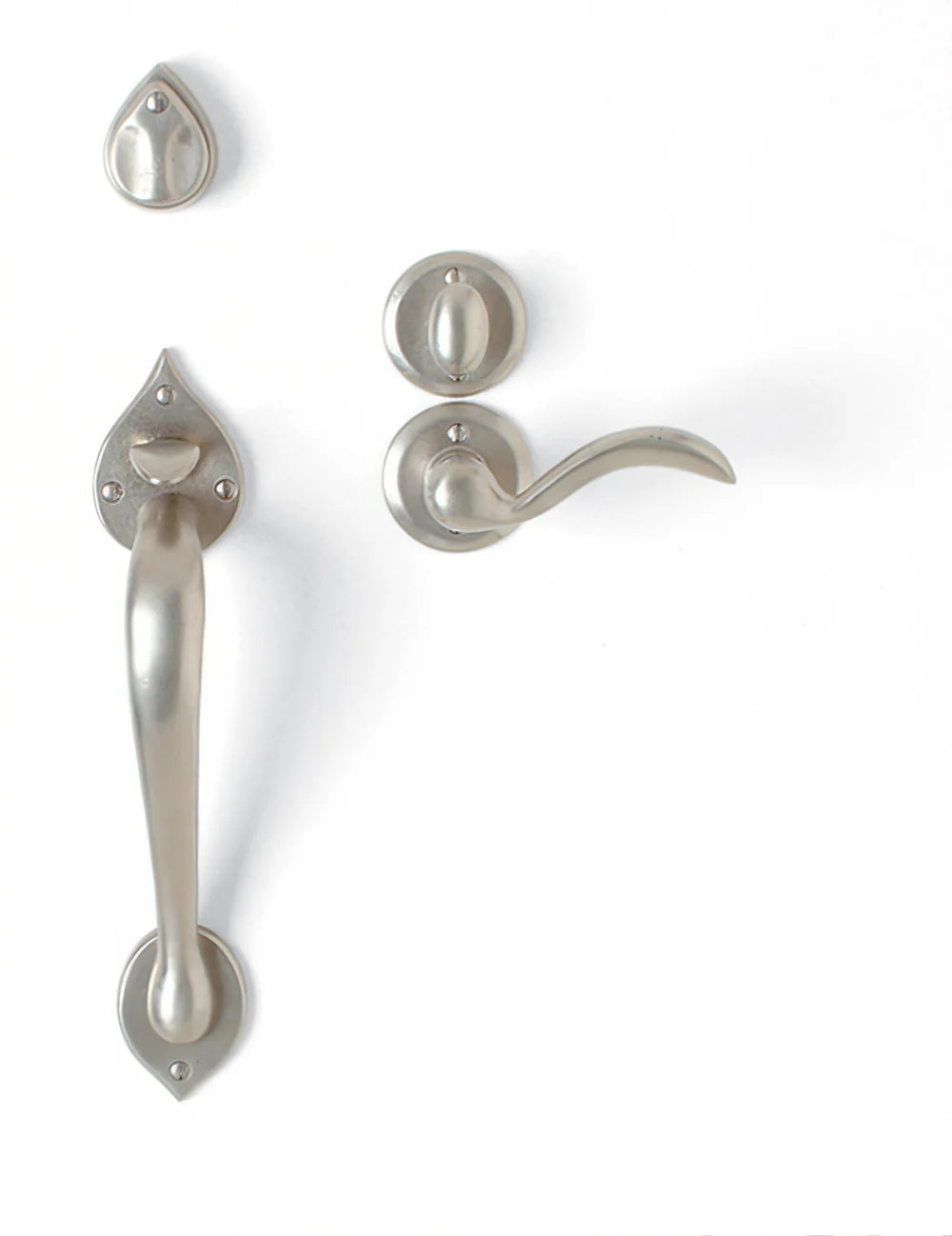 Handle x Lever Mortise Lock Door Entry Set — Shown in W1 Finish