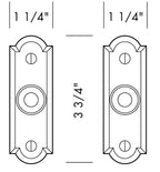 Arch Screen Door Passage Set (CS-A150SD) — dibujo de especificaciones y dimensiones