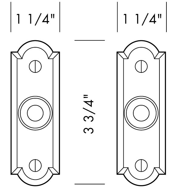 Arch Screen Door Passage Set (CS-A150SD) — dibujo de especificaciones y dimensiones