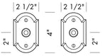 Passage Door Set (CS-A402) — dibujo de especificaciones y dimensiones