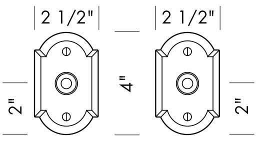 Passage Door Set (CS-A402) — dibujo de especificaciones y dimensiones