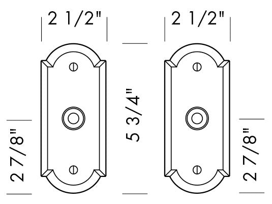 Passage Door Set (CS-A404) — dibujo de especificaciones y dimensiones