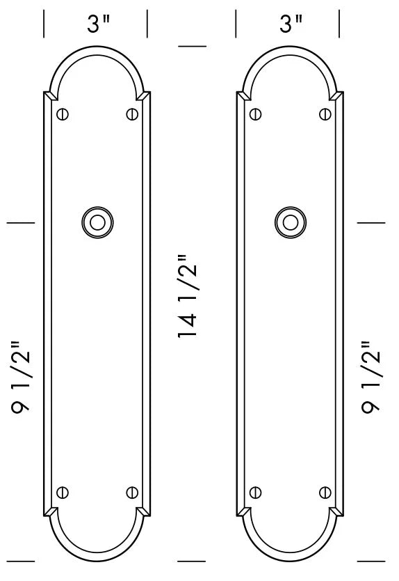 Passage Door Set (CS-F-A601) — dibujo de especificaciones y dimensiones