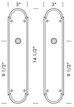 Passage Door Set (CS-F-A601) — dibujo de especificaciones y dimensiones