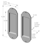 Arch Passage Pocket Door Set (CS-FP-A402IML) — dibujo de especificaciones y dimensiones