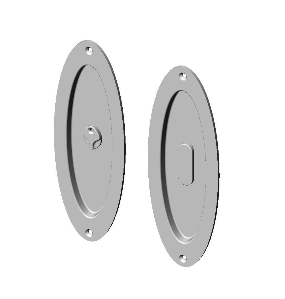 CS-FP-OP700IML-PR Oval Privacy Pocket Door Set