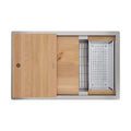 Elkay Tarja Circuit Chef® Workstation Acero Inoxidable 32-1/2" x 20-1/2" x 10" de Un Tazón Bajo Cubierta (Kit con Tablas de Madera de Cerezo) — vista de producto