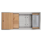 Elkay Tarja Circuit Chef® Workstation Acero Inoxidable 45-1/2" x 20-1/2" x 10" de Un Tazón Bajo Cubierta (Kit con Tablas de Madera de Cerezo) — vista de producto