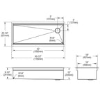 Elkay Tarja Circuit Chef® Workstation Acero Inoxidable 45-1/2" x 20-1/2" x 10" de Un Tazón Bajo Cubierta (Kit con Tablas de Polímero Blanco) — vista de producto