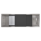 Elkay Tarja Circuit Chef® Workstation Acero Inoxidable 59-1/2" x 20-1/2" x 10" de Un Tazón Bajo Cubierta (Kit con Tablas de Polímero Negro) — vista de producto