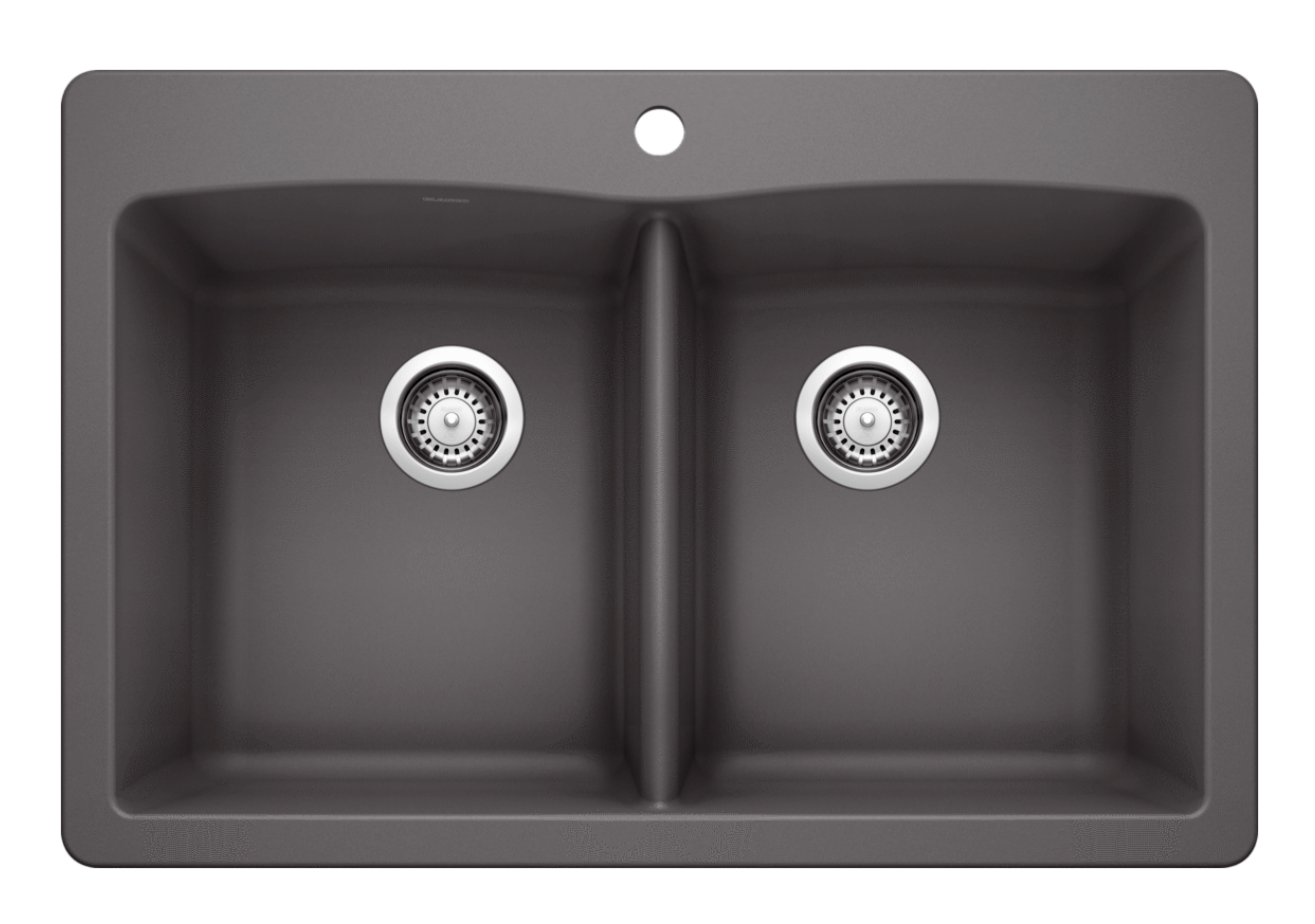 Blanco Diamond Equal Double Dual Mount — Tarja de Silgranit