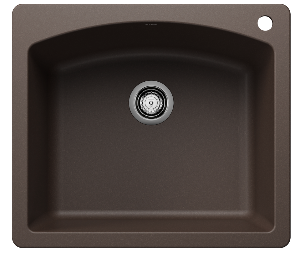 Blanco Diamond Single Bowl Dual Mount — Tarja de Silgranit
