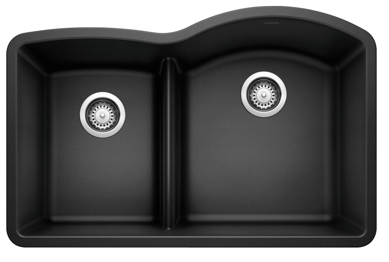 Blanco Diamond 1-3/4 Low Divide Reverse — Tarja de Silgranit