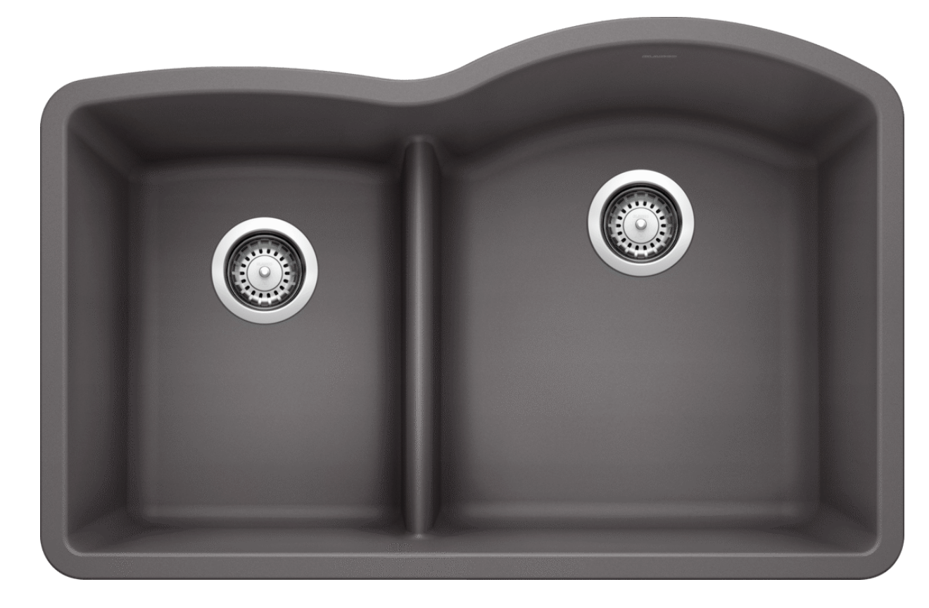 Blanco Diamond 1-3/4 Low Divide Reverse — Tarja de Silgranit