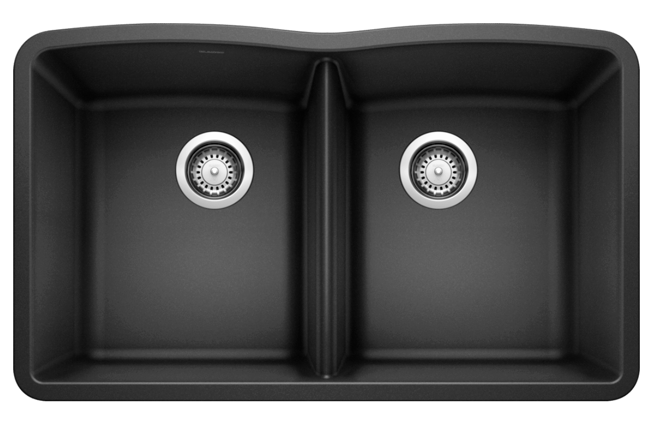 Blanco Diamond Equal Double Bowl — Tarja de Silgranit