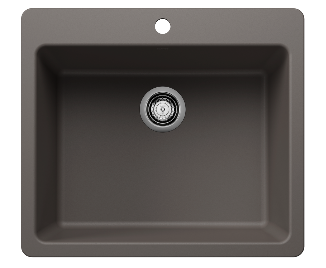 Blanco Liven 25″ Single Bowl Dual Mount — Tarja de Silgranit