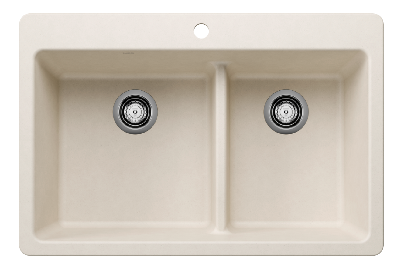 Blanco Liven 33" Equal Double Low Divide Dual Mount — Tarja de Silgranit